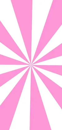 This lively phone live wallpaper boasts a vibrant pink and white striped background with a bright sunburst in the center