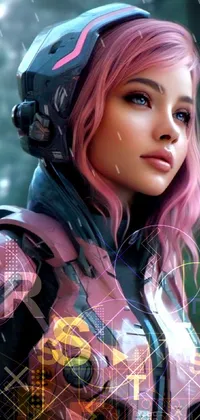 Download Stylish Cyberpunk Girl Wallpaper