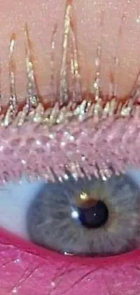 This live wallpaper features a magnified eye with gel spiked blond wire hair, gaining popularity on Tumblr