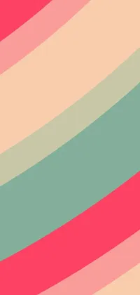 Brighten up your phone's background with this trendy live wallpaper featuring a dynamic striped background in vivid pink and teal