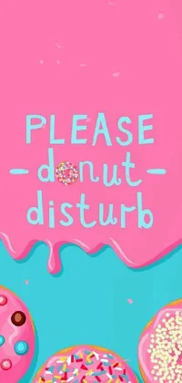 Indulge your sweet tooth with this delectable phone live wallpaper! Featuring yummy donuts generously coated in sprinkles on a vibrant pink background, this charming design is perfect for a playful and fun-loving vibe