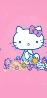 Are you a fan of Hello Kitty? Then you'll love this trending live wallpaper on Pixabay! Designed by a digital artist from Hou China, this cute and playful wallpaper features Hello Kitty sitting on a pink background surrounded by heart-shaped balloons and flowers swaying in the breeze