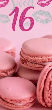 This phone live wallpaper is a tasty treat for your device featuring a delightful pile of colorful macarons
