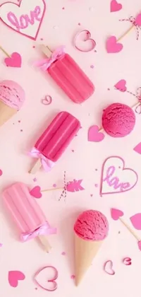 This fun and playful live phone wallpaper features two delicious ice cream cones decorated with colorful sprinkles and a cherry on top