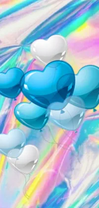 Looking for a fun and colorful live wallpaper for your phone? Check out this blue and white balloon scene that will add a playful touch to your home screen or lock screen