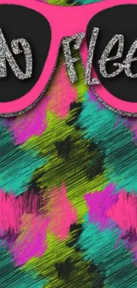 Looking for a phone live wallpaper that's colorful, edgy, and rebellious? Look no further than this design! Featuring a pair of stylish sunglasses sitting atop a vibrant, multi-layered backdrop of album cover art, Tumblr graphics, graffiti patterns, and neon pink and black colors, this wallpaper is perfect for anyone who loves bold, eye-catching designs