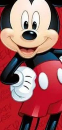 Introducing an enchanting live wallpaper for your phone with the iconic Mickey Mouse