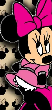 Get ready to add some fun and color to your phone with this Minnie Mouse live wallpaper