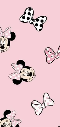 Add some character to your phone screen with this minnie mouse pattern wallpaper