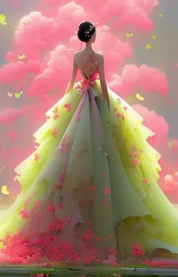 Pink People In Nature Fashion Design Live Wallpaper