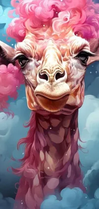 Pink Plant Fawn Live Wallpaper