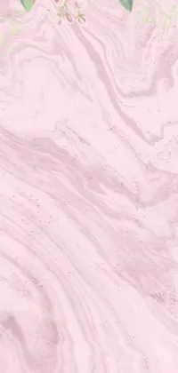 Get lost in the intricate beauty of this pink marble live wallpaper! The ultrafine detailed painting features a stunning pink marble backdrop adorned with lush green leaves and vibrant pink flowers