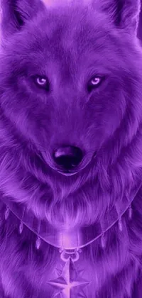 This live wallpaper features a mesmerizing close-up of a wolf against a black background