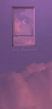 If you're looking for a stunning live wallpaper for your phone, check out this beautiful window in the sky with a crescent moon above it