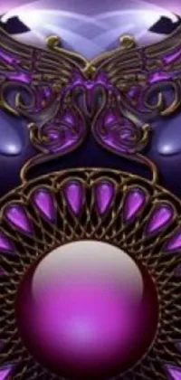 This purple and gold necklace live wallpaper is a stunning addition to your phone's background