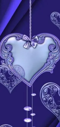 Bring some love and elegance to your phone with this sweet and charming live wallpaper featuring an ornate digital art