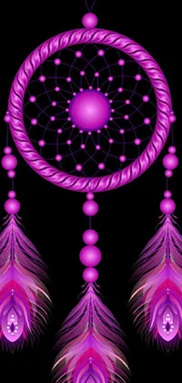 The Pink and Purple Dream Catcher live wallpaper is stunning with intricate details and vibrant hues