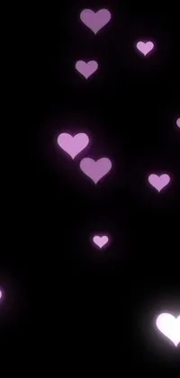 Enjoy the delightful visual of floating hearts with this live wallpaper