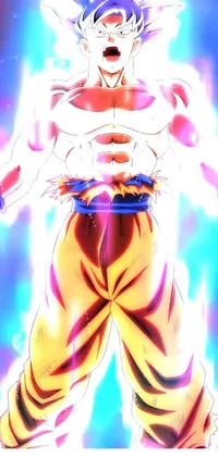 This live wallpaper features a stunning depiction of a popular anime character from Dragon Ball Z