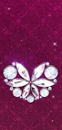 Looking for an elegant and eye-catching phone live wallpaper? Check out this stunning design! Featuring a detailed close-up of a cell phone with a delicate butterfly perched on it, this wallpaper is sure to impress
