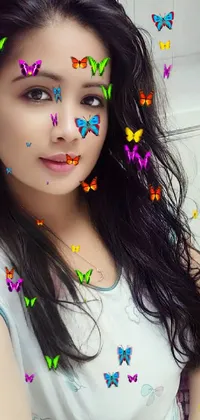 Looking for a unique and dynamic live wallpaper for your phone? Look no further than this stunning collection! Featuring various images such as a bright and airy kitchen photo, a colorful tachisme pattern, and a beautiful young woman with striking features, this collection has something for everyone