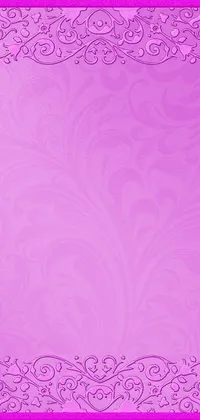 This live wallpaper features a pink background with a border of purple hues