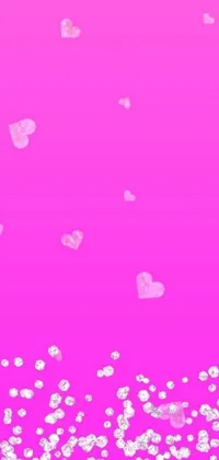This fun phone live wallpaper features a mix of pink and purple hues blended with beautiful hearts, sparkles, and low-resolution footage in a tumblr-style design