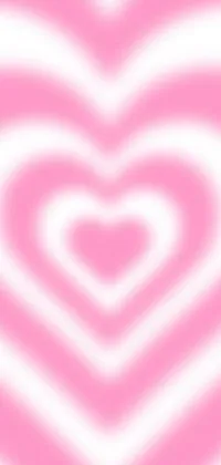 This lovely phone live wallpaper features a charming pink and white heart on a soft pink background