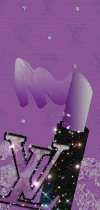 This phone live wallpaper displays two shoes on a purple background