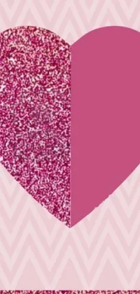 Decorate your mobile phone with this lively, pink heart live wallpaper