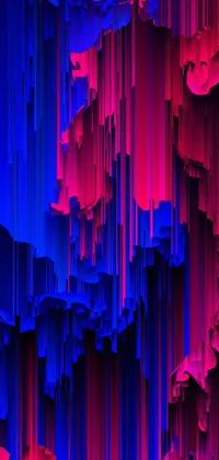 Experience a stunning new phone wallpaper with this close-up view of a red and blue background, inspired by generative art that's trending on Behance