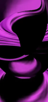 This dynamic live wallpaper showcases a fantastic digital art design featuring a close-up of a mysterious black and purple object that appears to be twisting and warping