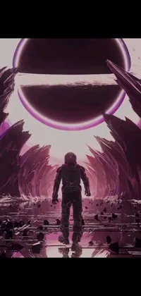 Experience an otherworldly adventure with this live mobile wallpaper