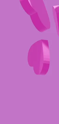 This stunning phone live wallpaper showcases a close-up render of a cute pink object with tears flowing down it against a beautiful purple background