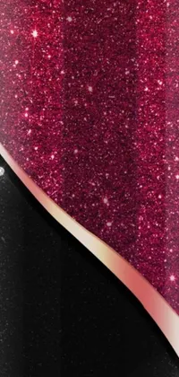 This captivating phone live wallpaper features a digital art close-up of a glittery cell phone