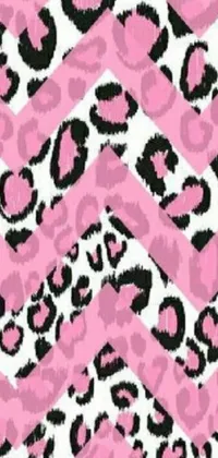 The pink and black chevron wallpaper for your phone is full of fun elements like tumblr graphics, graffiti designs, and a cheetah print