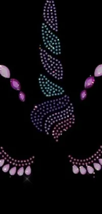 Looking for a unique and eye-catching live wallpaper for your phone screen? Check out this stunning design featuring a close-up of a cat's face on a black background