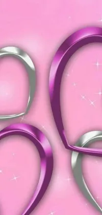 Enhance your phone's appearance with this stunning live wallpaper featuring a pair of synchronized hearts
