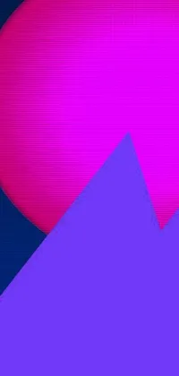 This live wallpaper showcases a geometric pink object on top of a purple base