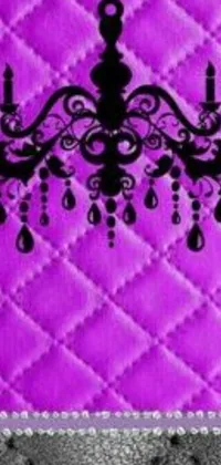 This stunning phone live wallpaper features an elegant and sophisticated purple wall, adorned with intricate baroque and fractal details for a gothic touch