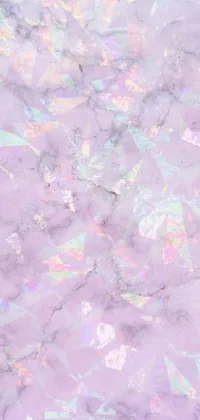 This live wallpaper shows a striking close-up view of a textured marble surface with iridescent holographic depths that give it a mesmerizing effect
