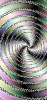This amazing live wallpaper features a computer-generated spiral with pastel colors that overlap in an ethereal dance