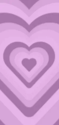 This phone live wallpaper features a beautiful heart-shaped design on a stunning purple background