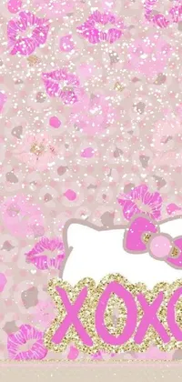 This charming live wallpaper for mobile phones features Hello Kitty surrounded by hearts and butterflies