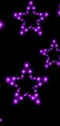 This phone live wallpaper features magnificent purple stars against a black background, creating a mesmerizing and soothing ambiance