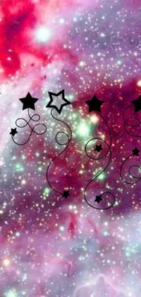 If you’re after a live phone wallpaper that captures the beauty of the night sky, look no further! This mystical design features a stunning image of stars, complemented by swirls, tattoos, brush strokes, and twinkling dots