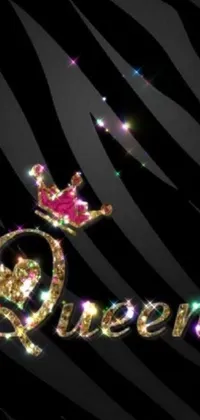 Enhance your phone's screen display with this striking Zebra Crown Live Wallpaper