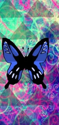 "Enhance your phone screen with a stunning live wallpaper that has a beautiful butterfly as its focal point