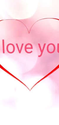 This stunning live wallpaper will add a touch of romance to your phone with its beautiful red heart and elegant script font message reading "I love you