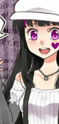 This phone live wallpaper features an intriguing character wearing a gothic dress in tachisme style, with a close-up view of their upper body designed like a 2D game avatar